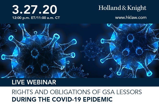 Rights and Obligations of GSA Lessors During the COVID-19 Epidemic: March 27, 2020