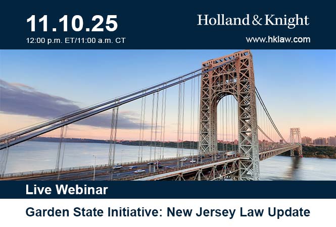 Garden State Initiative: New Jersey Law Update