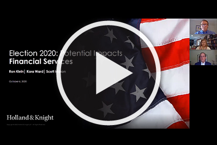 Election 2020: Potential Impacts Series - Financial Services Still Image