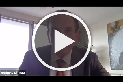 Anthony DiResta with Play Button During Webinar