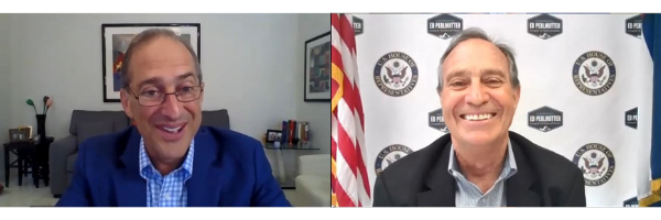 Ronald Klein and Rep. Ed Perlmutter Zoom Screenshot
