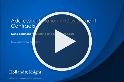 Addressing Inflation in Government Contracts