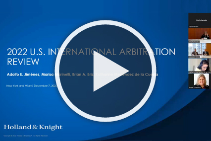 2020 U.S. International Arbitration Webinar Still