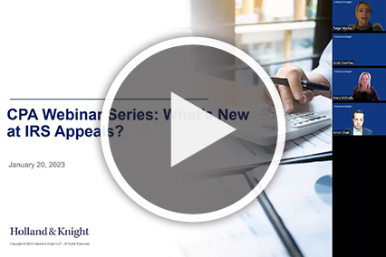 CPA Webinar Series: IRS Appeals Update