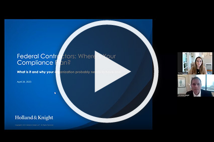 Federal Contractors: Where's Your Compliance Plan?