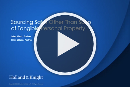 Sourcing Revenue from Sales Other Than Sales of Tangible Personal Property