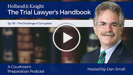 The Trial Lawyers Handbook Episode 110 Multimedia Graphic