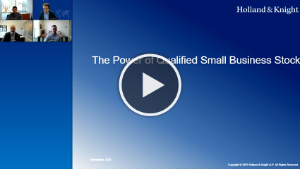 Blue screen with white play button