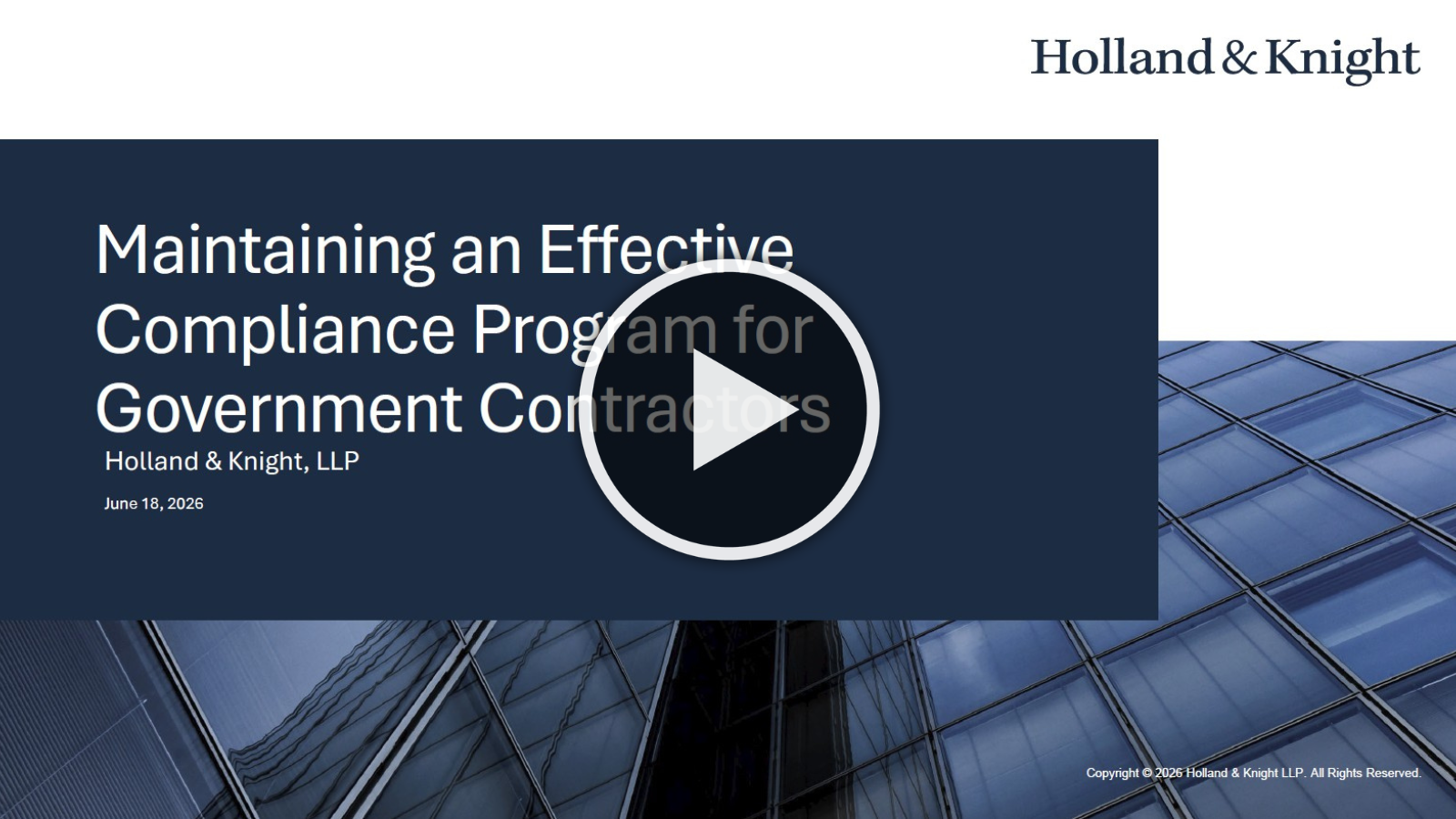 Maintaining an Effective Compliance Program for Government Contractors
