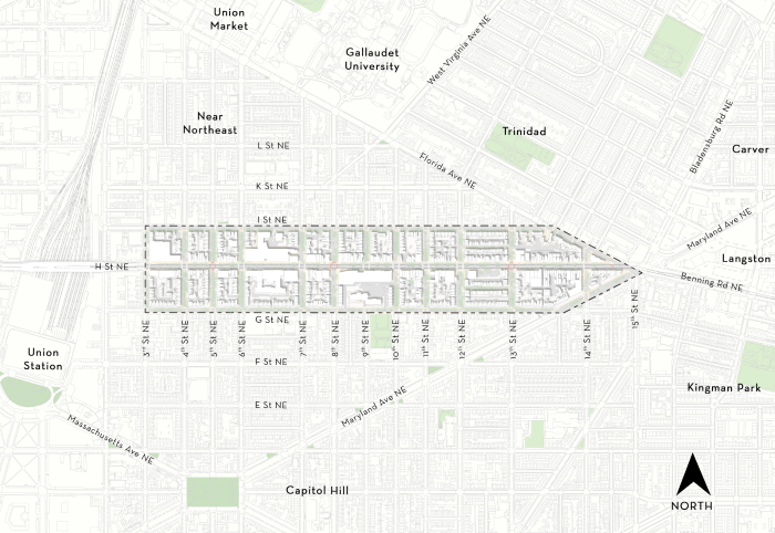Map of H Street Corridor