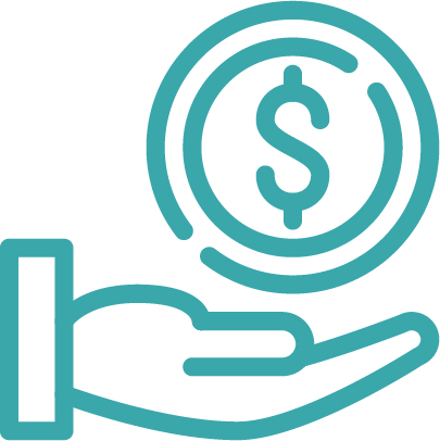 Hand with dollar sign vector