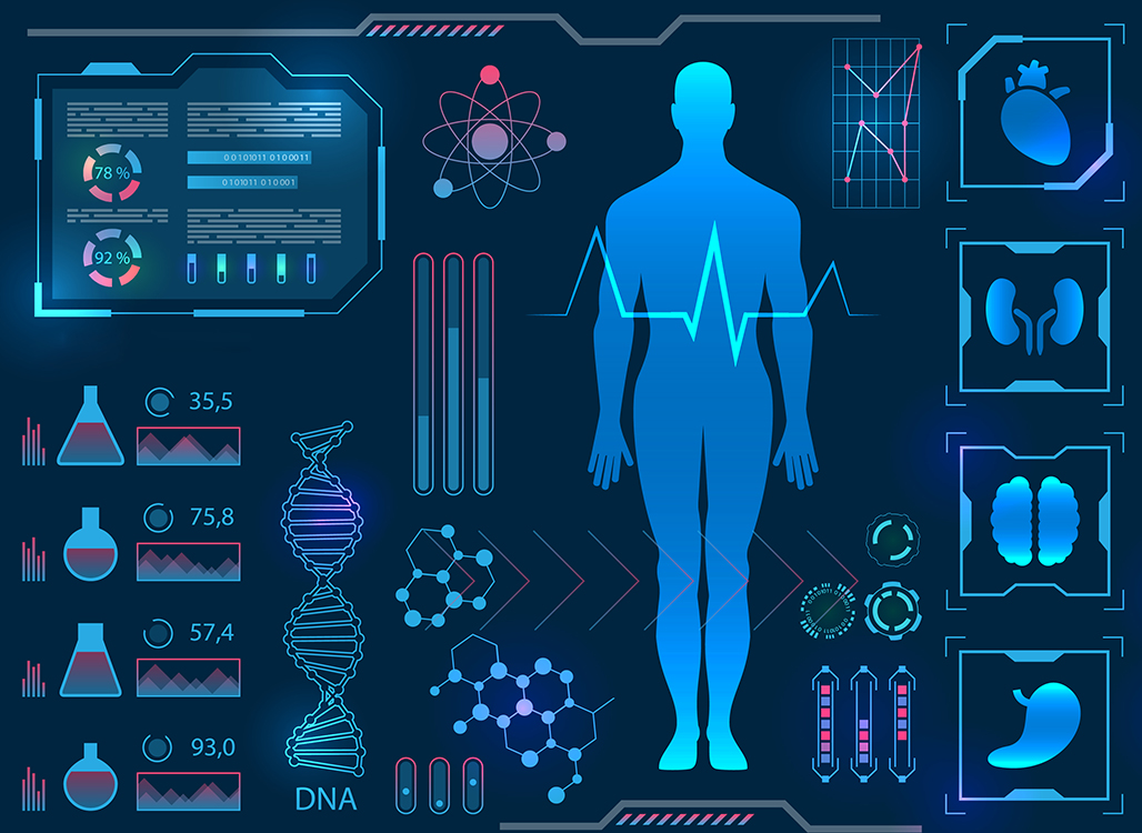 Digital Healthcare Abstract Theme