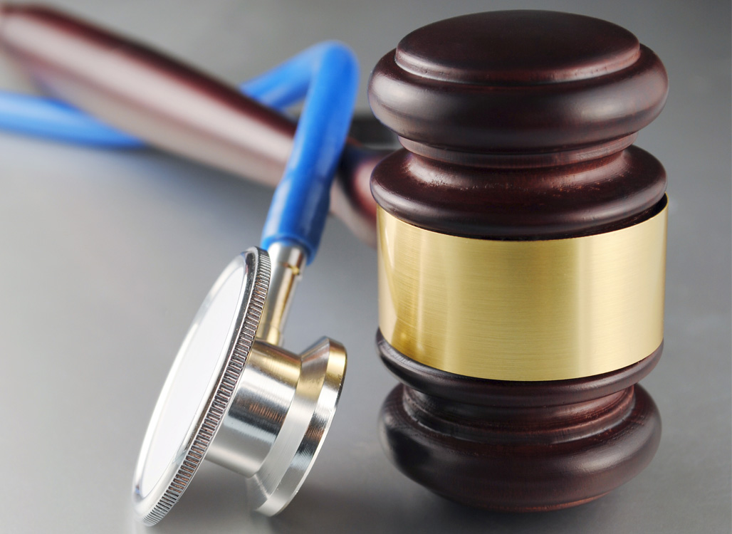 Gavel and stethoscope 