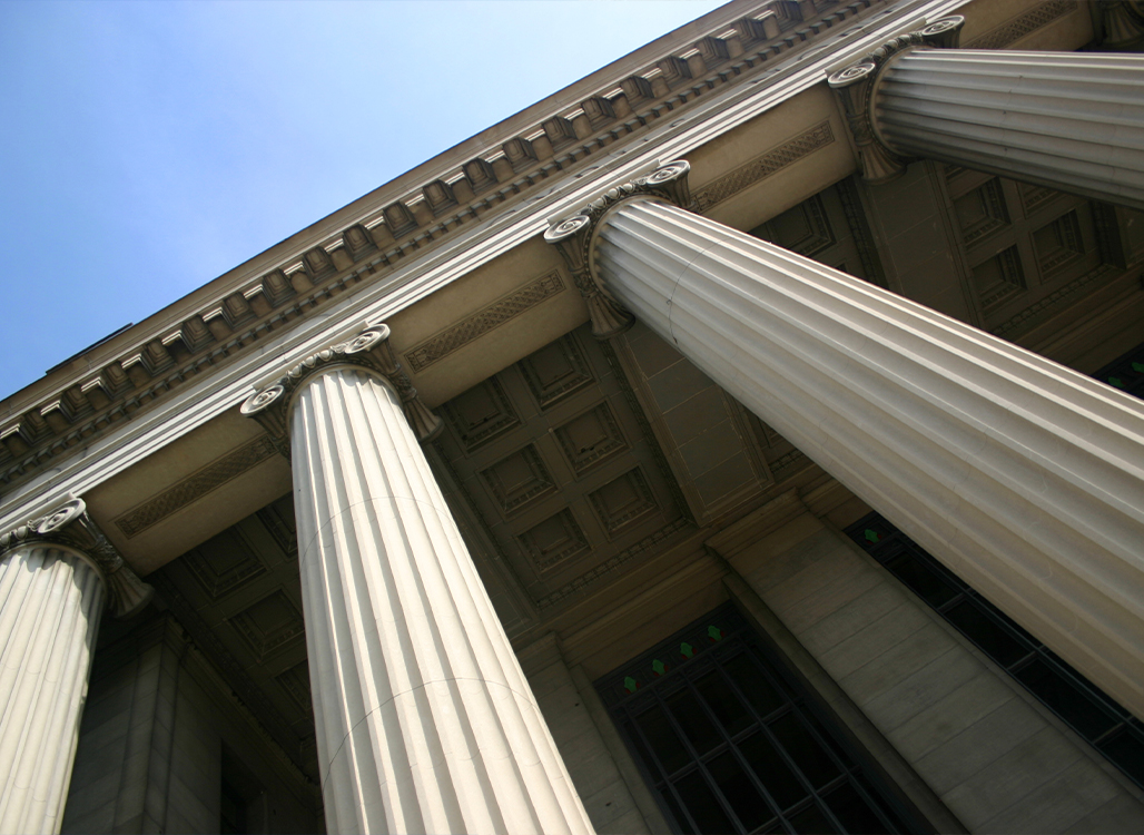 Columns at courthouse
